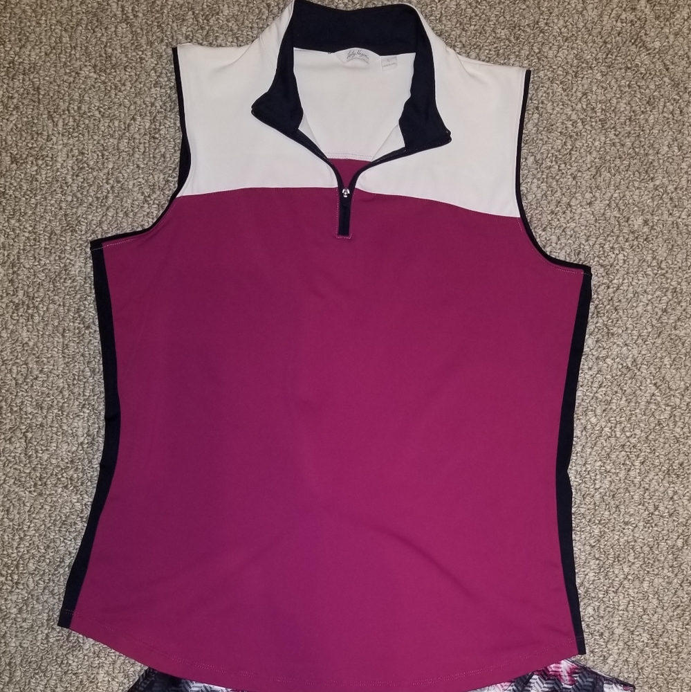 Lady Hagen Sleeveless Polo Shirt size Large